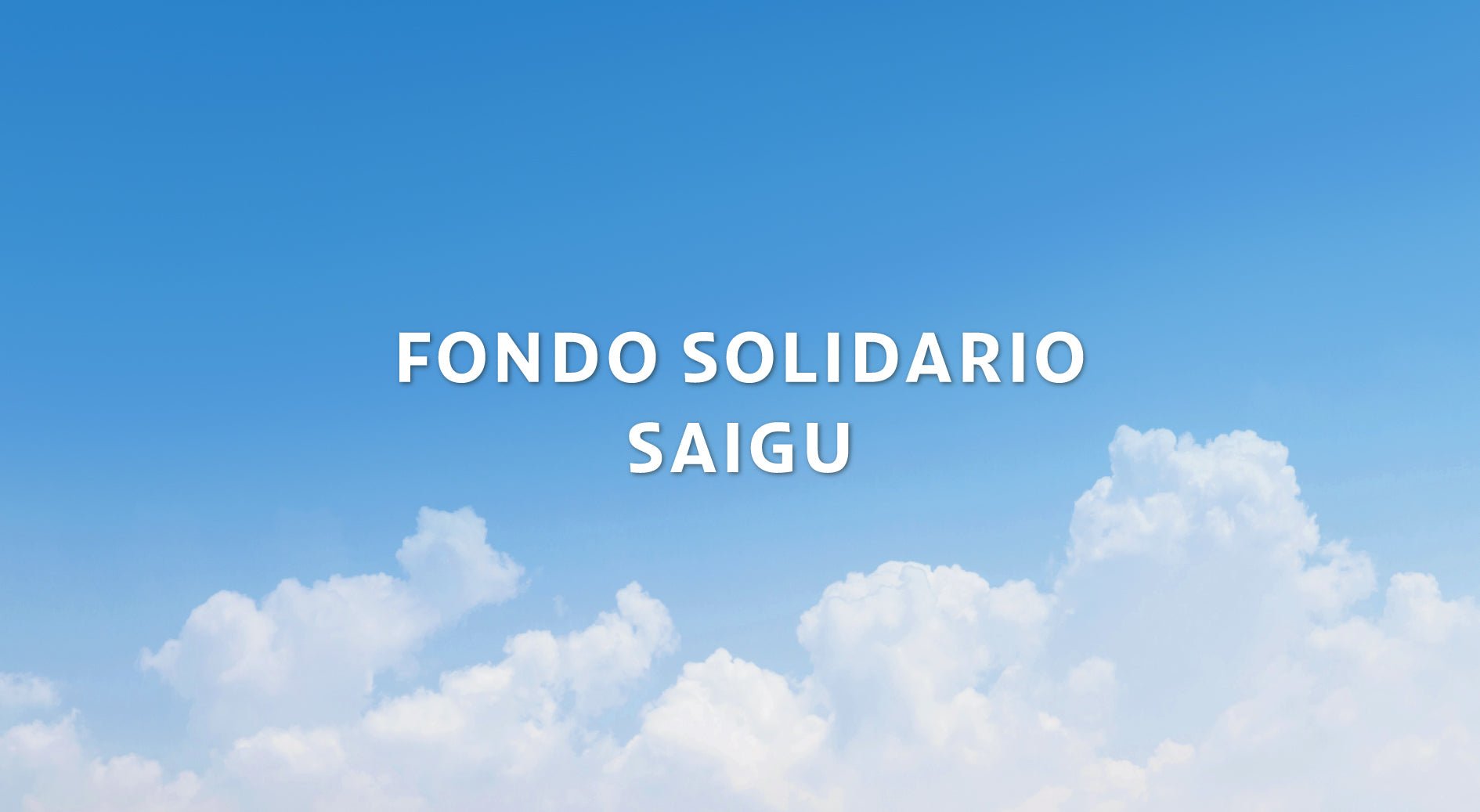 Creamos el Fondo Solidario Saigu para ayudar donde más se necesita