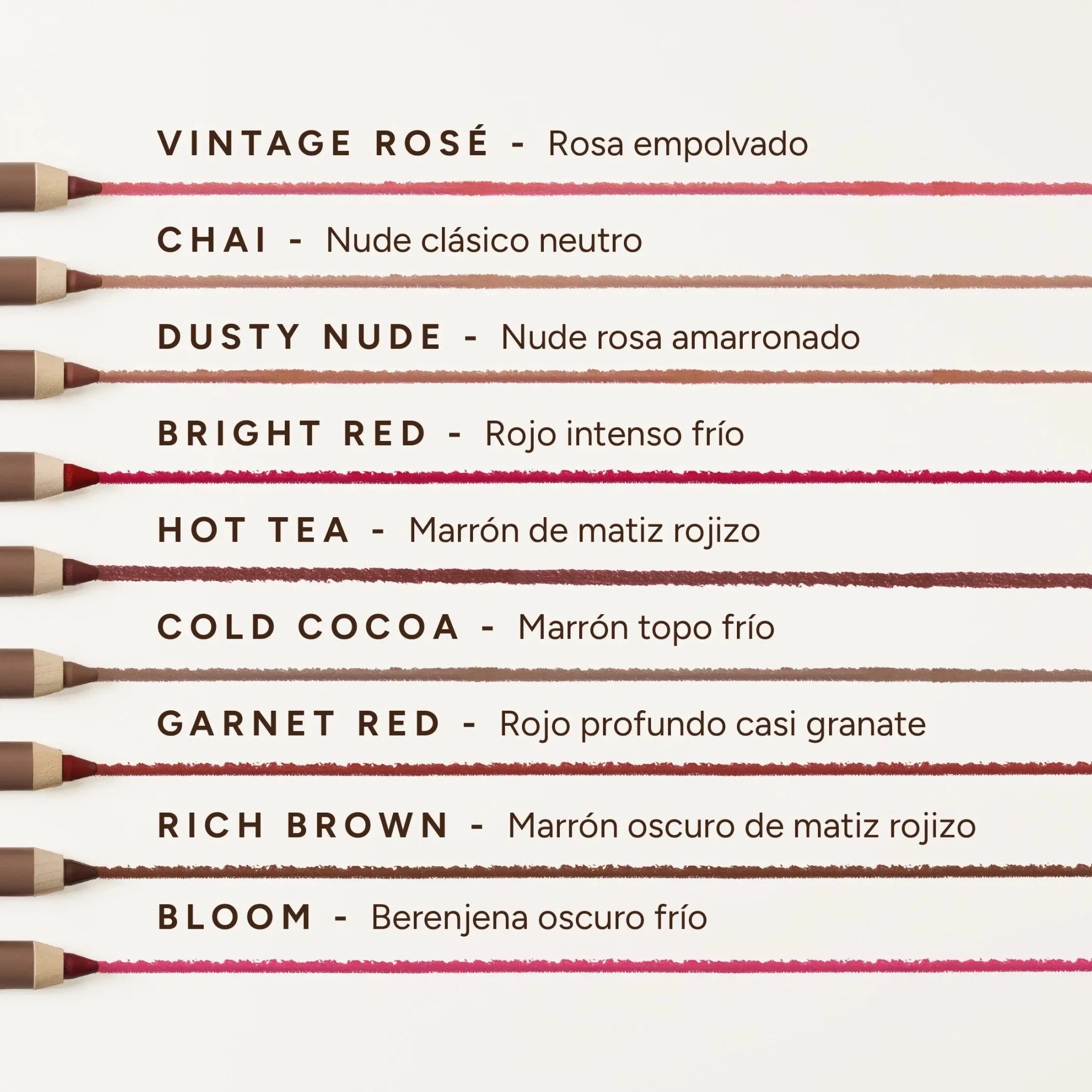 Lápiz de labios Perfilado Sedoso - Saigu Cosmetics
