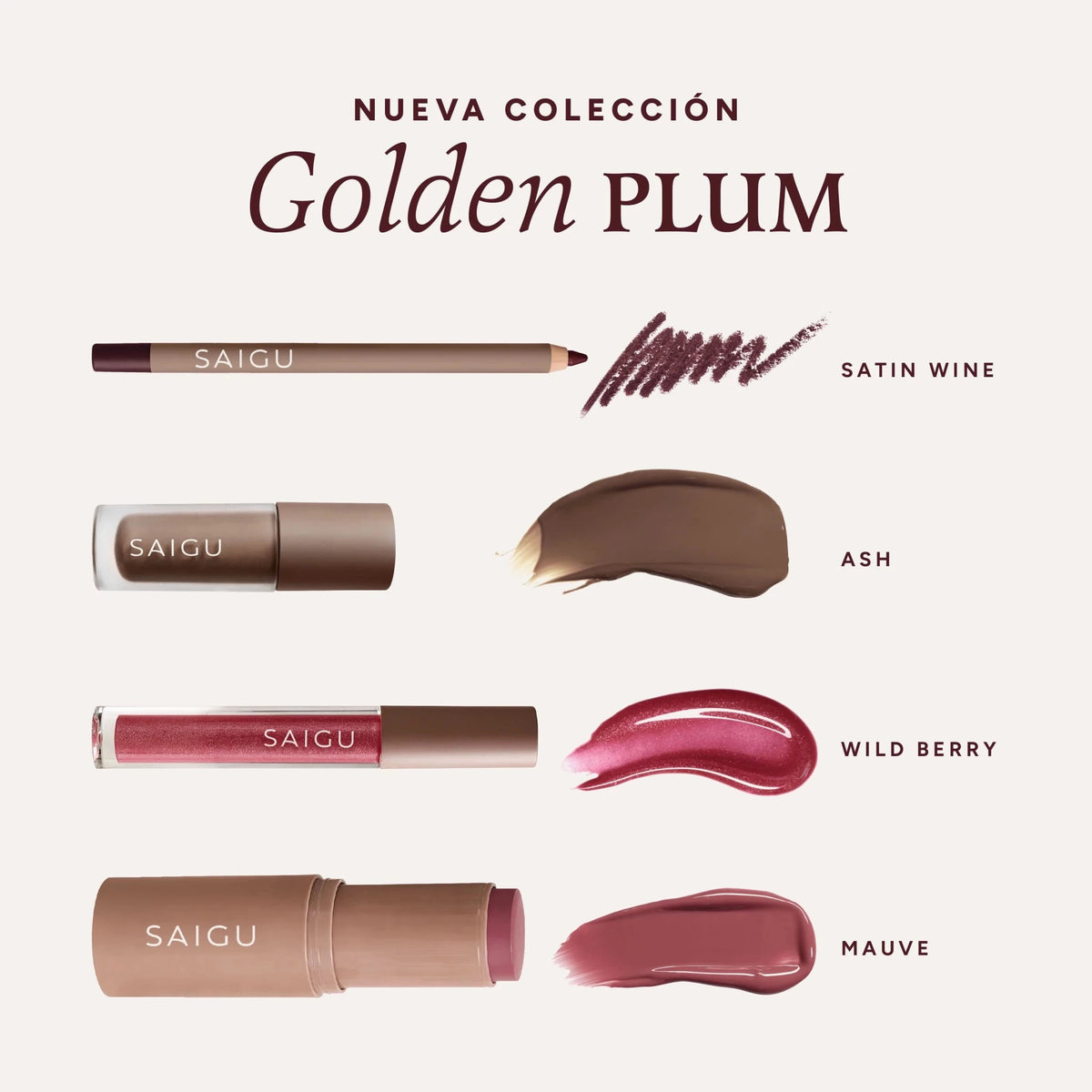Pack Full Golden Plum - Saigu Cosmetics