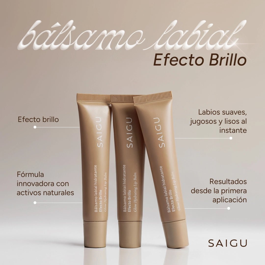 Bálsamo labial hidratante Efecto Brillo - Saigu Cosmetics